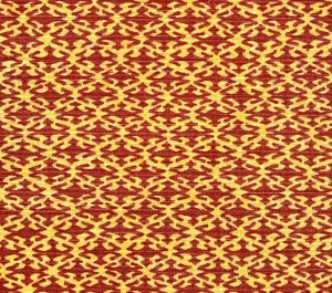 China Seas Fabric: Izmir - Cinnabar / Gold on Belgian Linen / Cotton