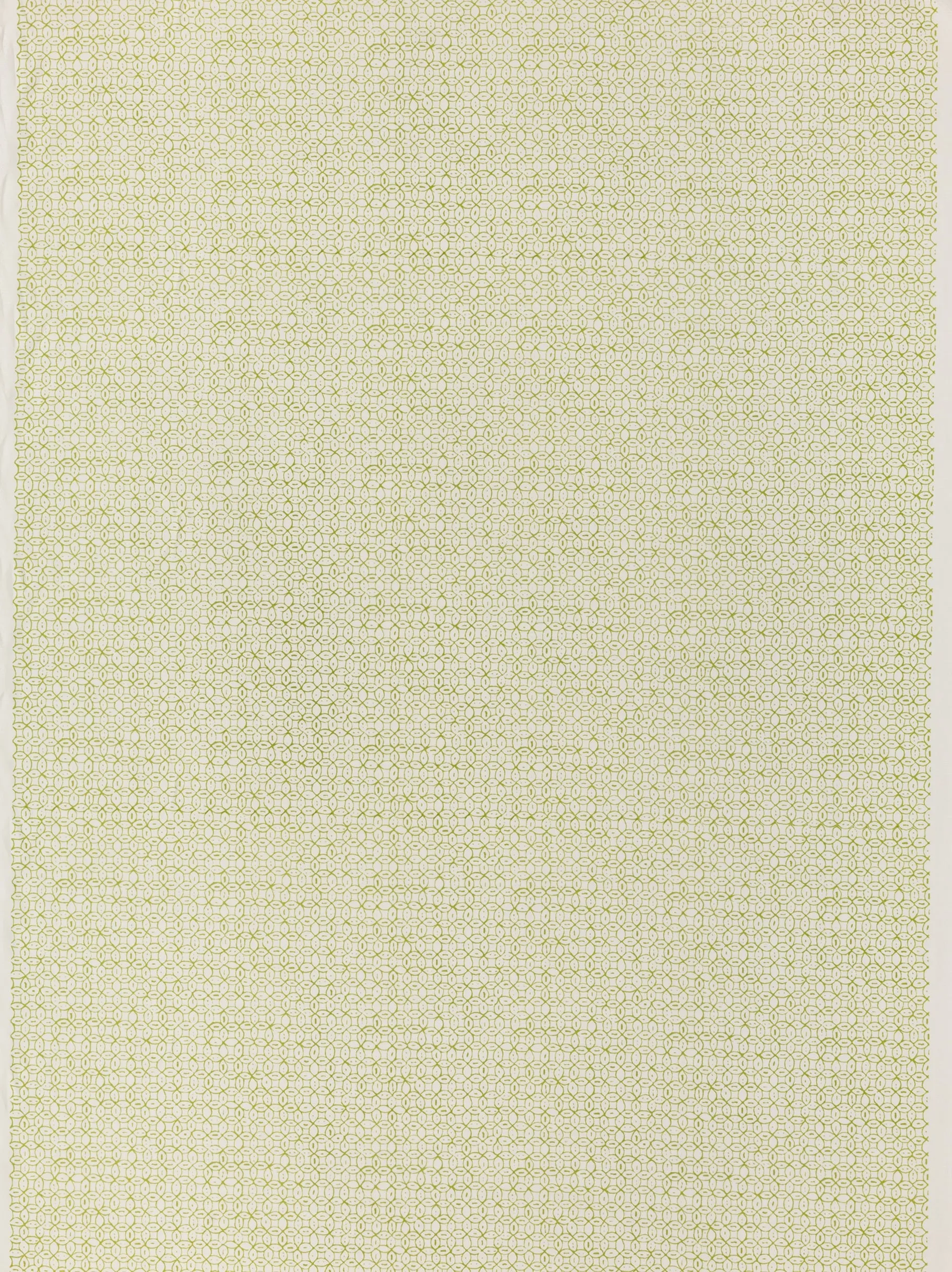 China Seas Fabric: Melong Batik - Custom New Jungle Green on White Belgian Linen / Cotton