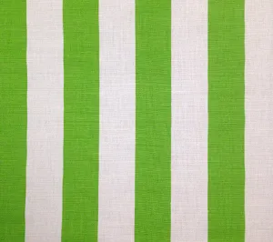 China Seas Fabric: Sand Bar Stripe - Custom Jungle Green on Tinted Belgian Linen / Cotton