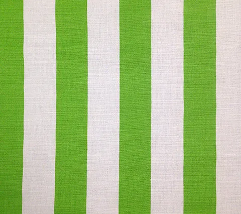 China Seas Fabric: Sand Bar Stripe - Custom Jungle Green on Tinted Belgian Linen / Cotton