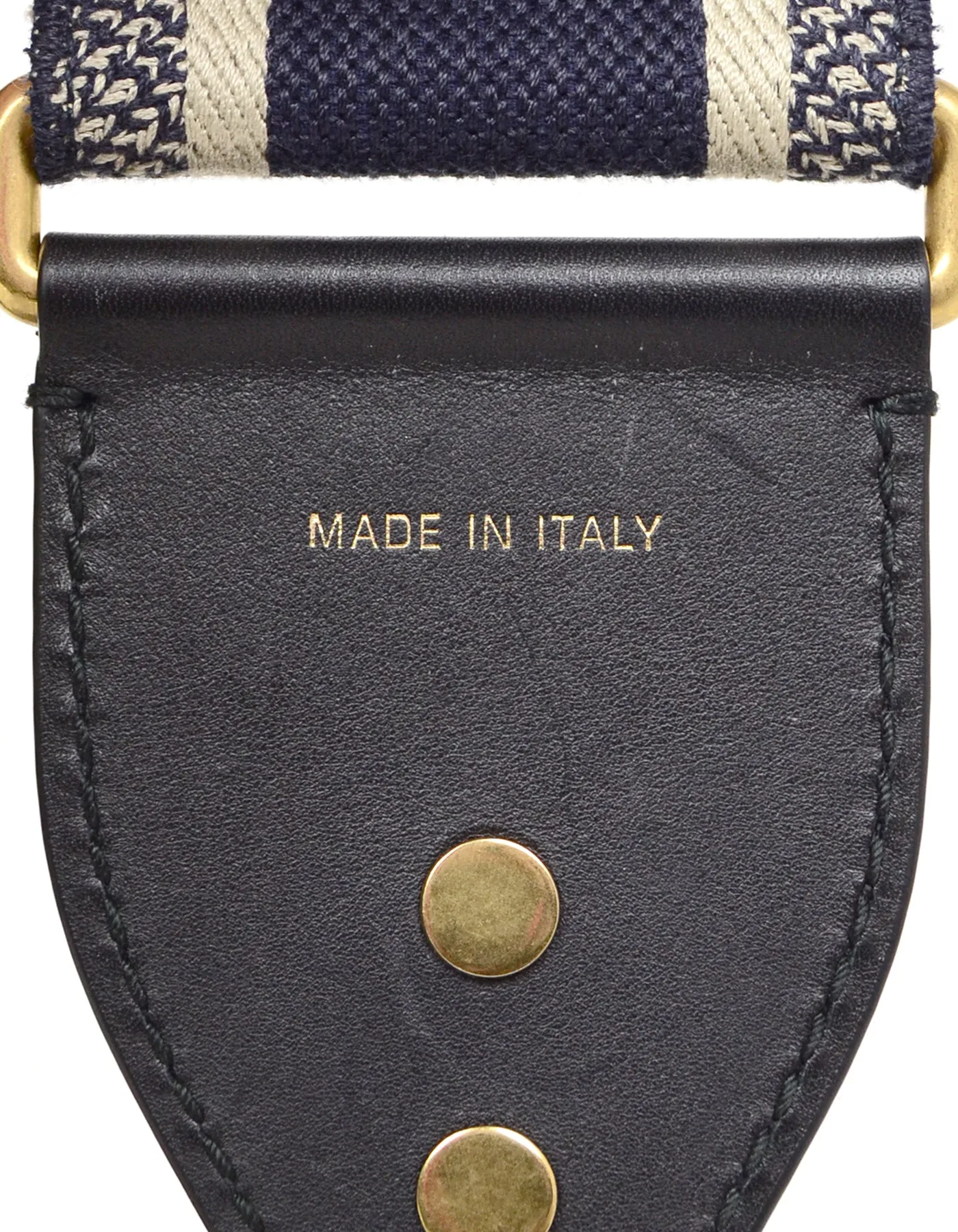 Christian Dior Blue Embroidered Canvas Book Shoulder Strap