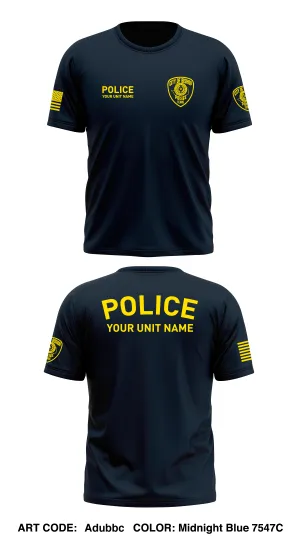 City of Bishop Police Department Store 1 Core Men's SS Performance Tee - Adubbc