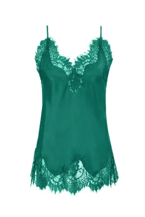 Coco Lace Silk Cami Colombian Jade
