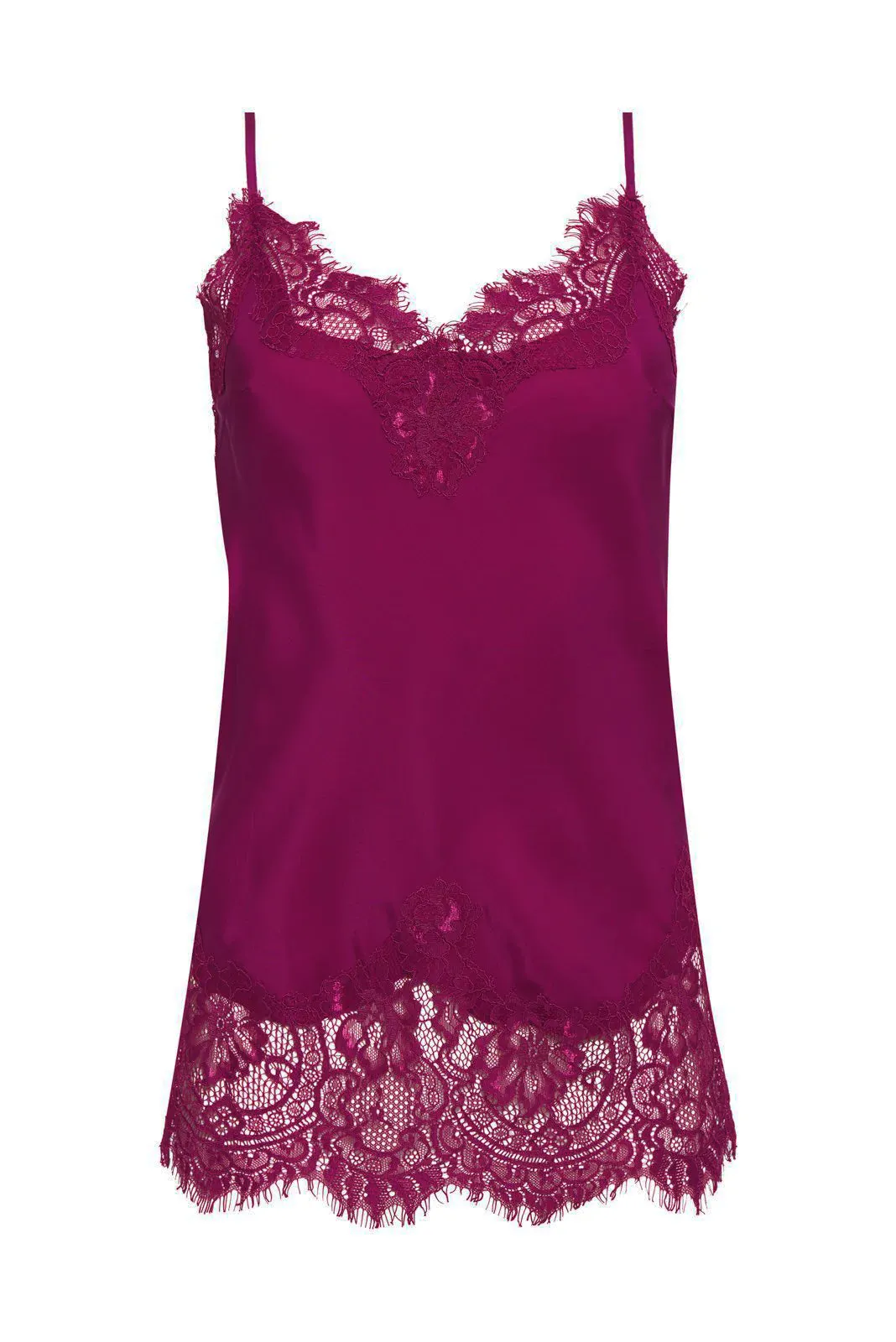 Coco Lace Silk Cami Fuchsia