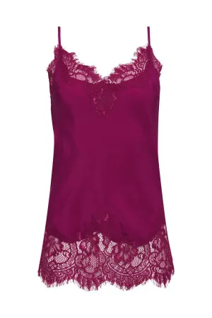 Coco Lace Silk Cami Fuchsia