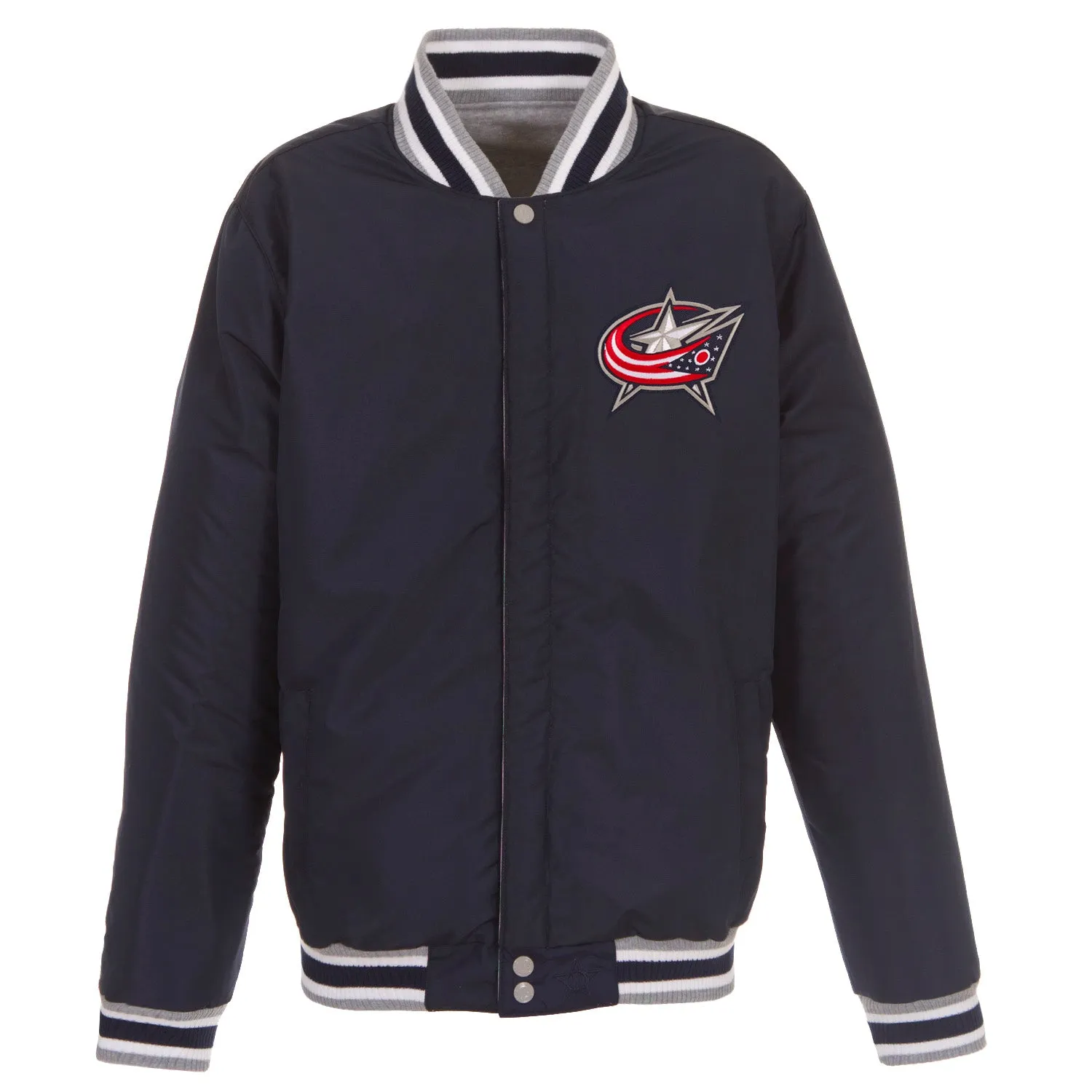 Columbus Blue Jackets Reversible Two-Tone Fleece Jacket