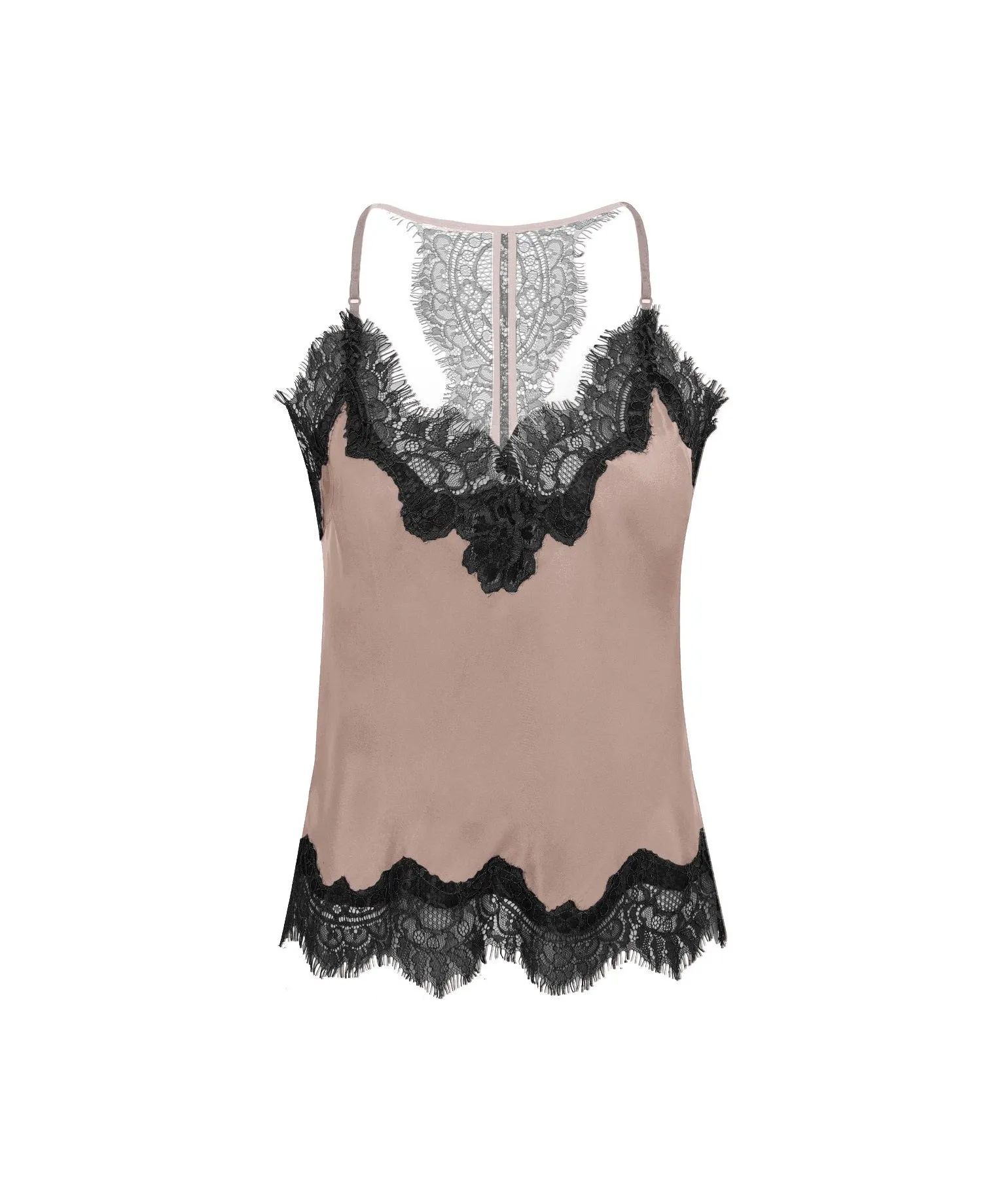 Contrast Lucy Crop Cami Nude Crystal