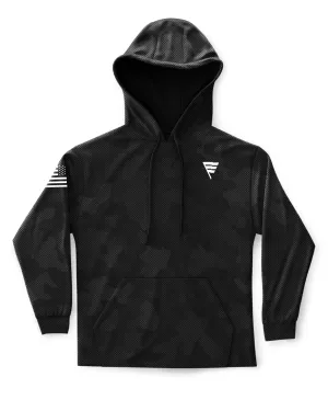 Core Men's Hooded Performance Sweatshirt - Original Camo - Black
