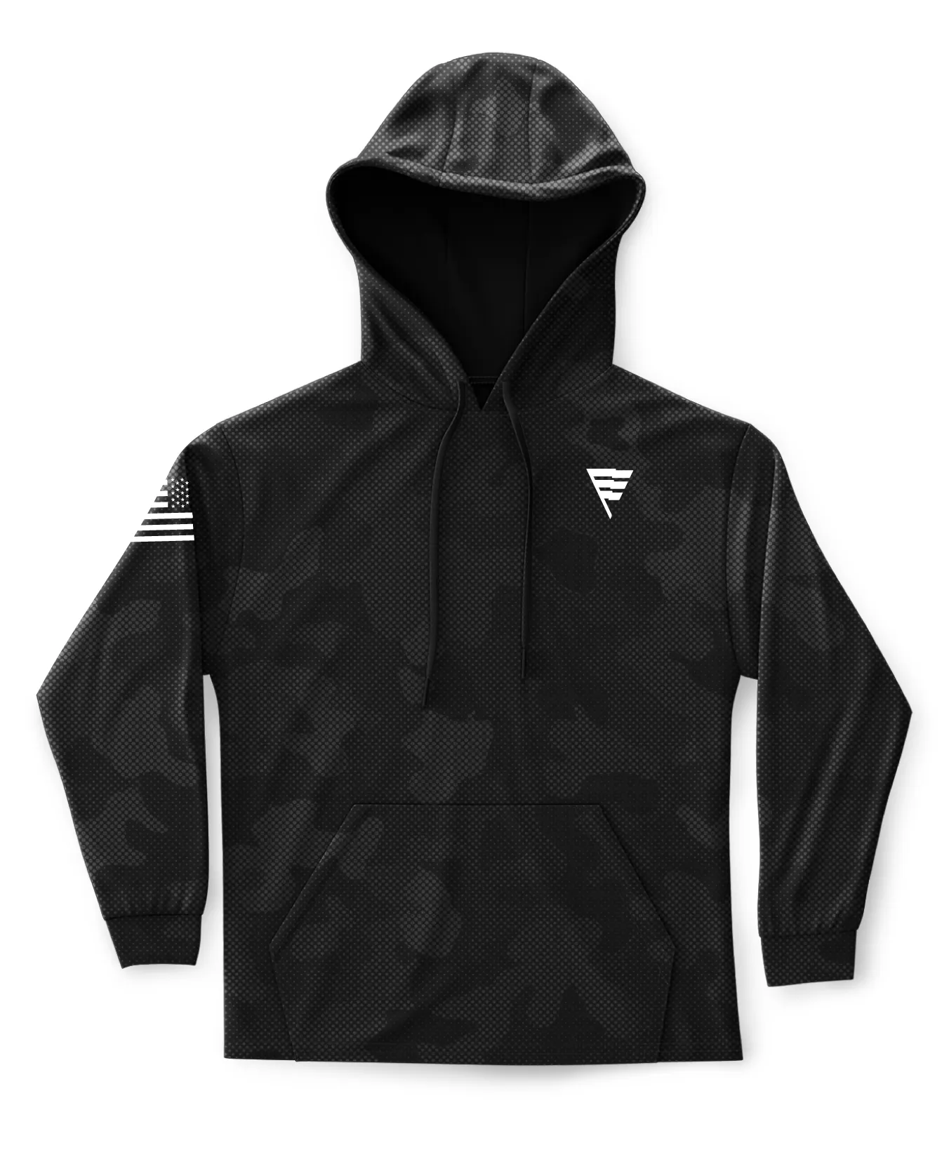 Core Men's Hooded Performance Sweatshirt - Original Camo - Black