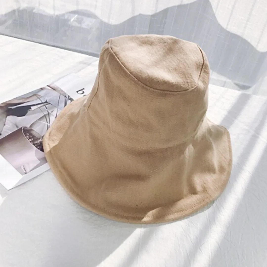 Cotton Floppy Bucket Hat - Khaki