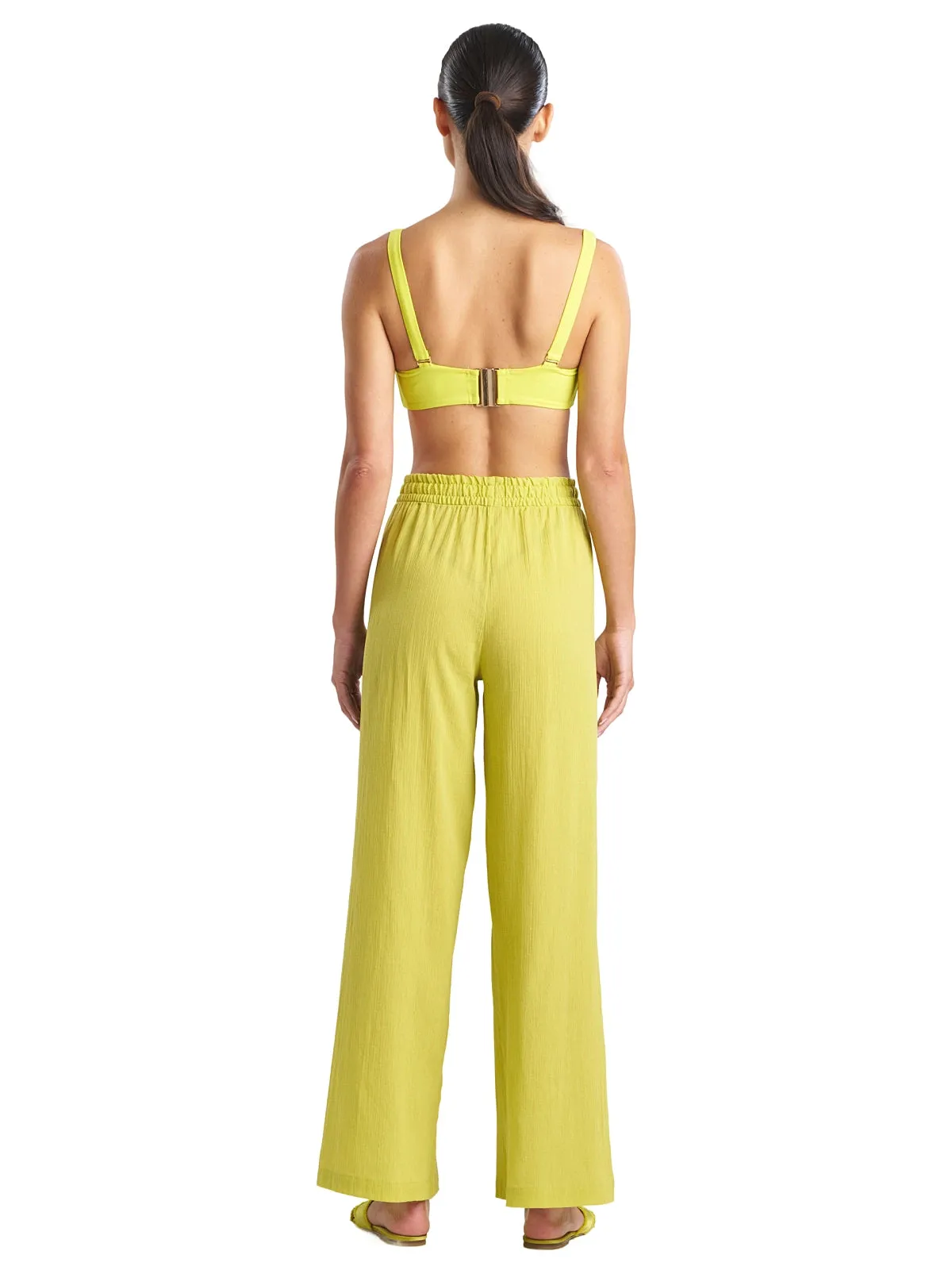 Cotton Gauze Pants With Tassel