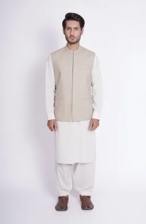 Cotton Linen Schiffli Mens Wai