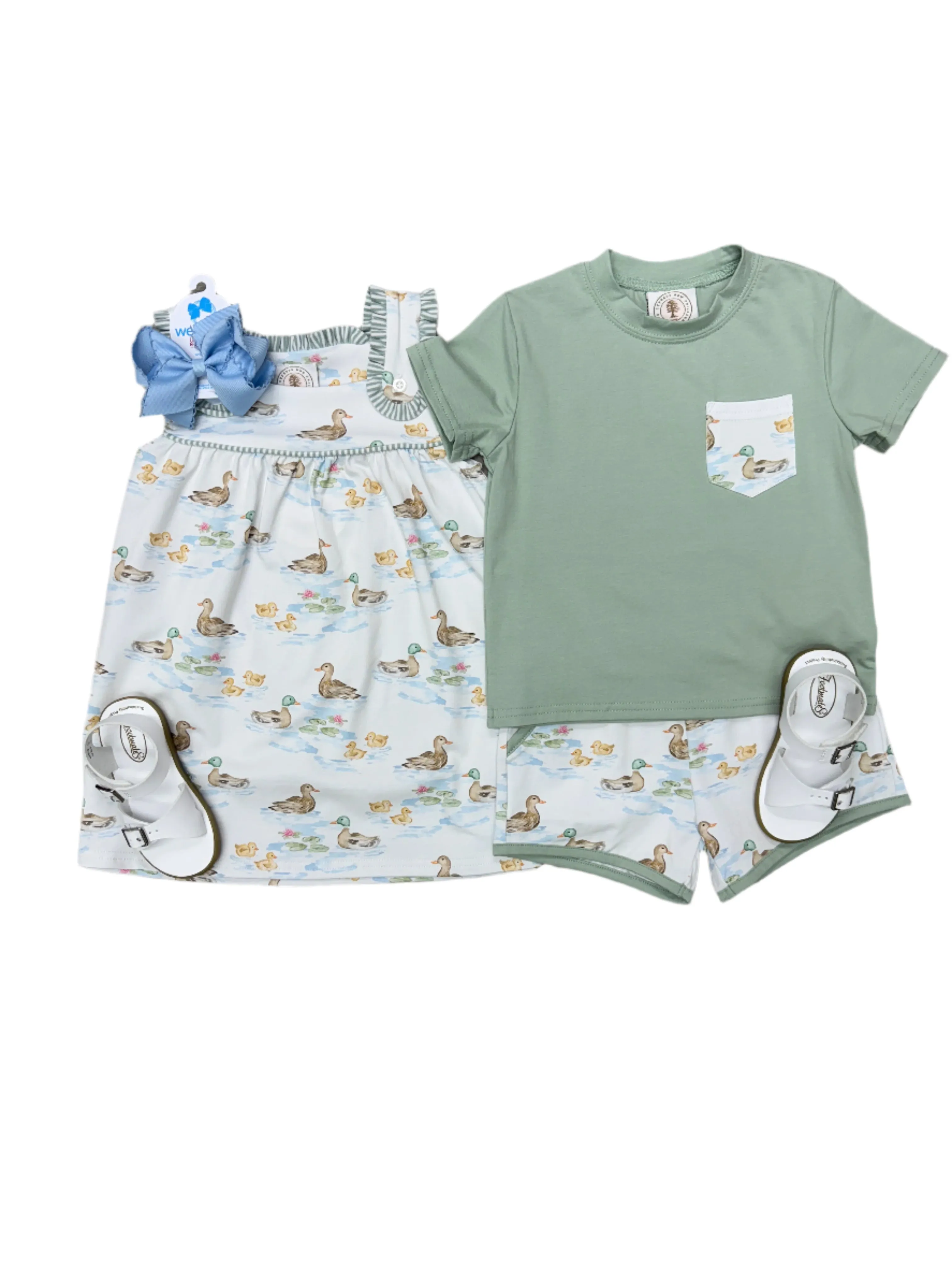 Darling Ducks Boys Play Pocket Short Set