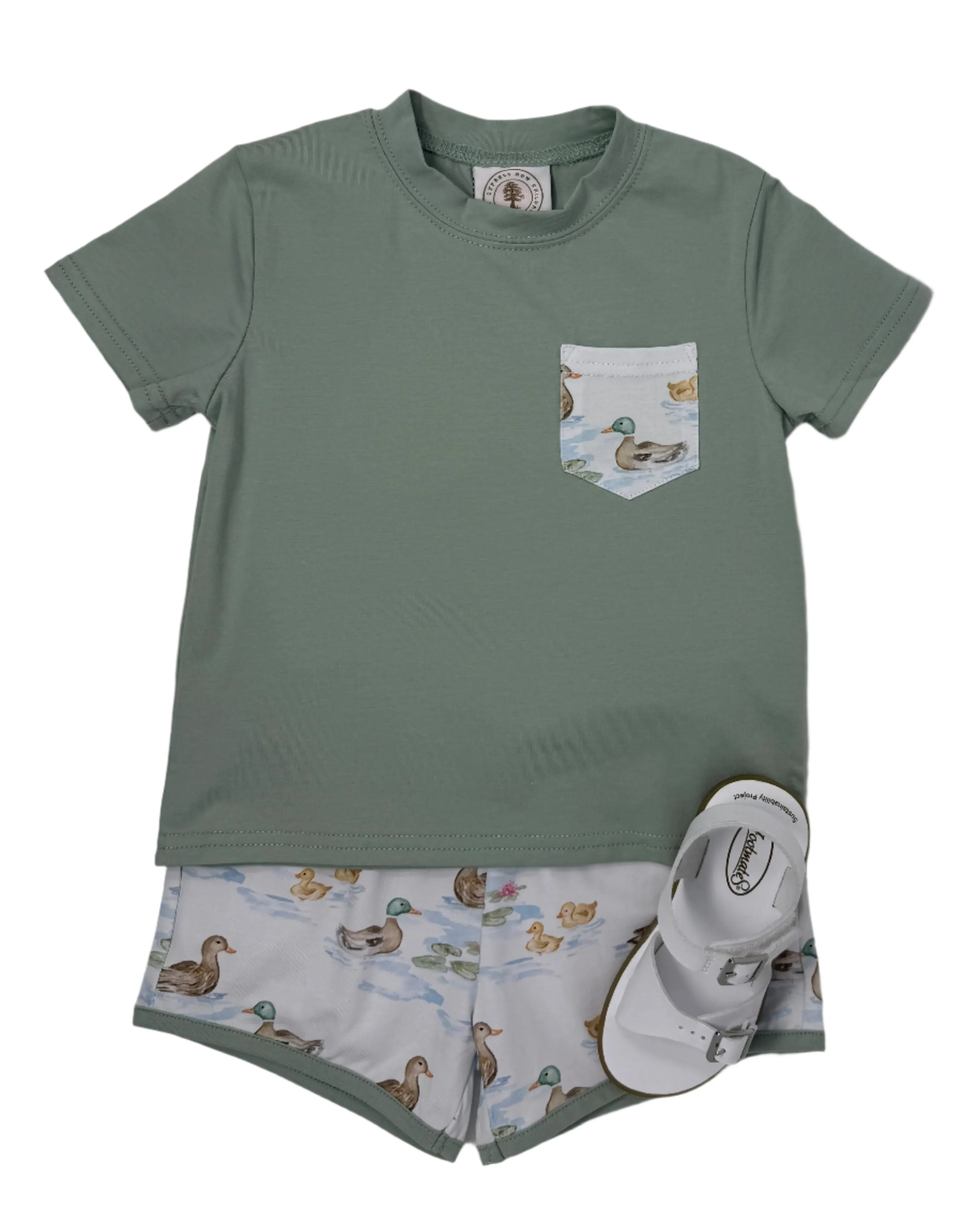 Darling Ducks Boys Play Pocket Short Set