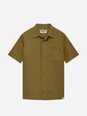 Dingwalls Men's Linen Shirt | Khaki