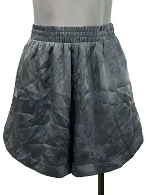 Dusty Grey Floral Patterned Shorts