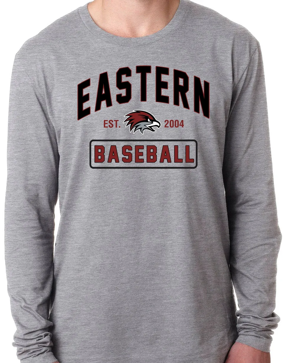 EASTERN BASEBALL EST Long Sleeve Unisex Tri-Blend Grey T-Shirt