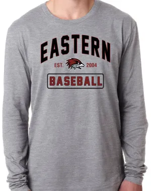 EASTERN BASEBALL EST Long Sleeve Unisex Tri-Blend Grey T-Shirt