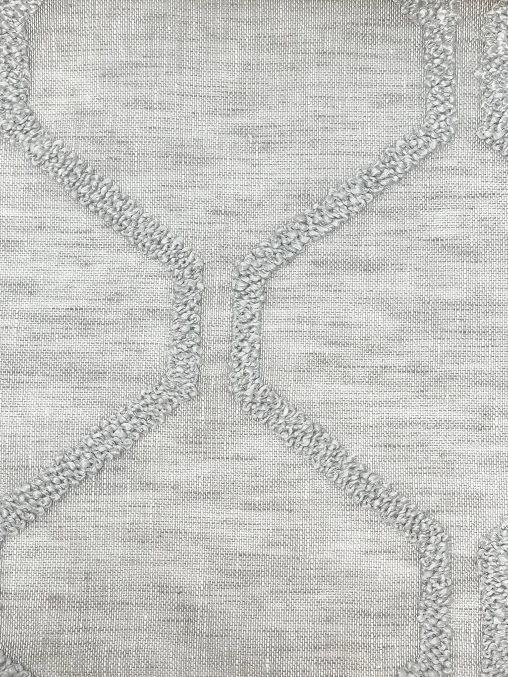 Embroidery Modern Geometric Blend Linen Sheer Fabric By The Yard/CL1133