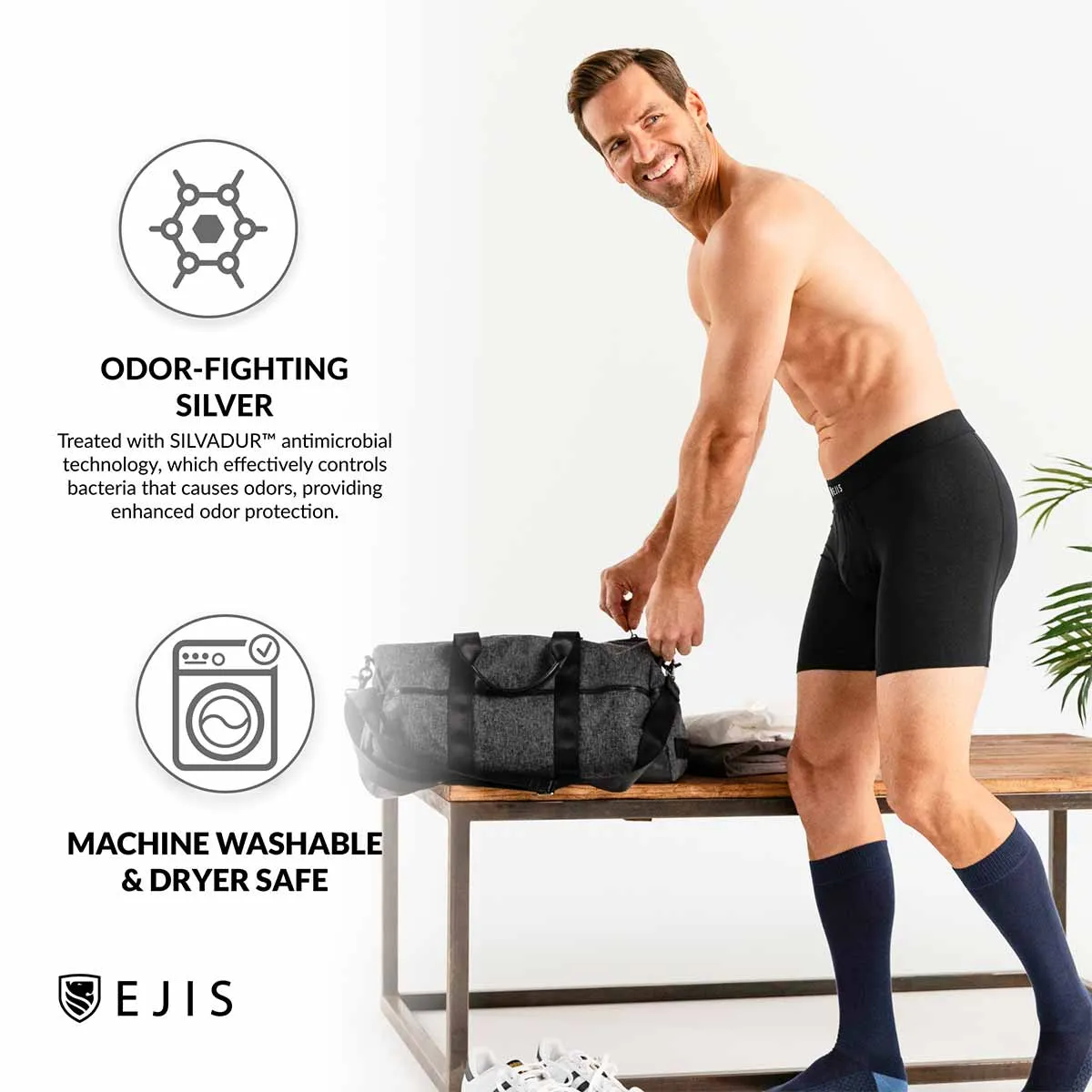 Essential Men's Boxer Briefs Underwear with Fly (1 Pack)