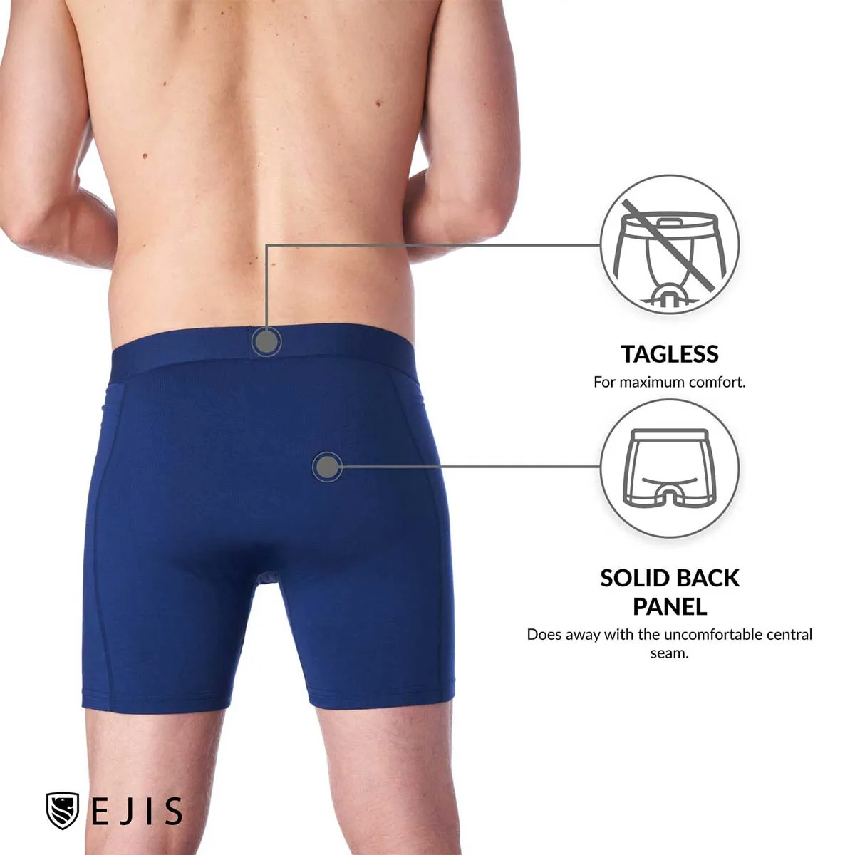 Essential Men's Boxer Briefs Underwear with Fly (1 Pack)