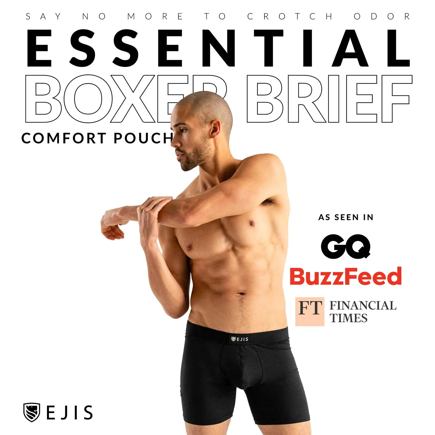 Essential Men's Boxer Briefs with Pouch - Navy 6-Pack