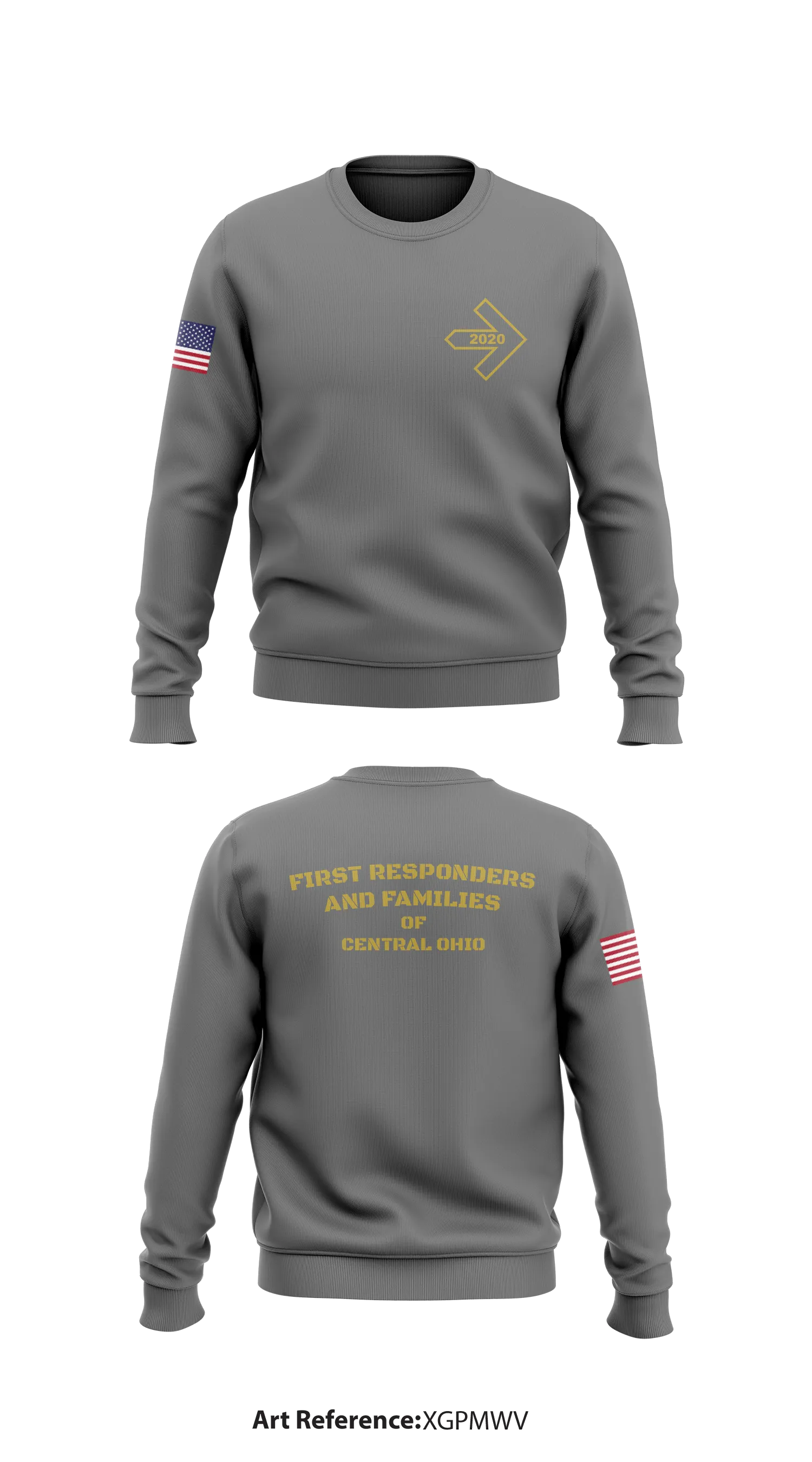First Responders and Families of Central Ohio Store 1 Core Men's Crewneck Performance Sweatshirt - xgPMwv