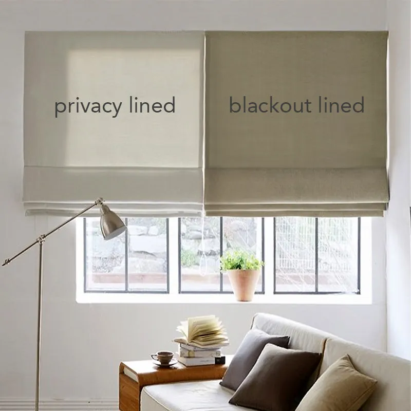 Flat Roman Shades with Band Bordered beige khaki/CL1010