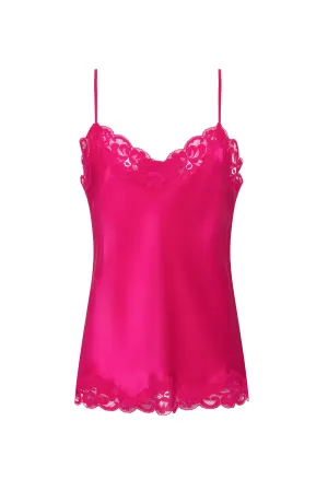Floral Lace Silk Cami Mystic Pink