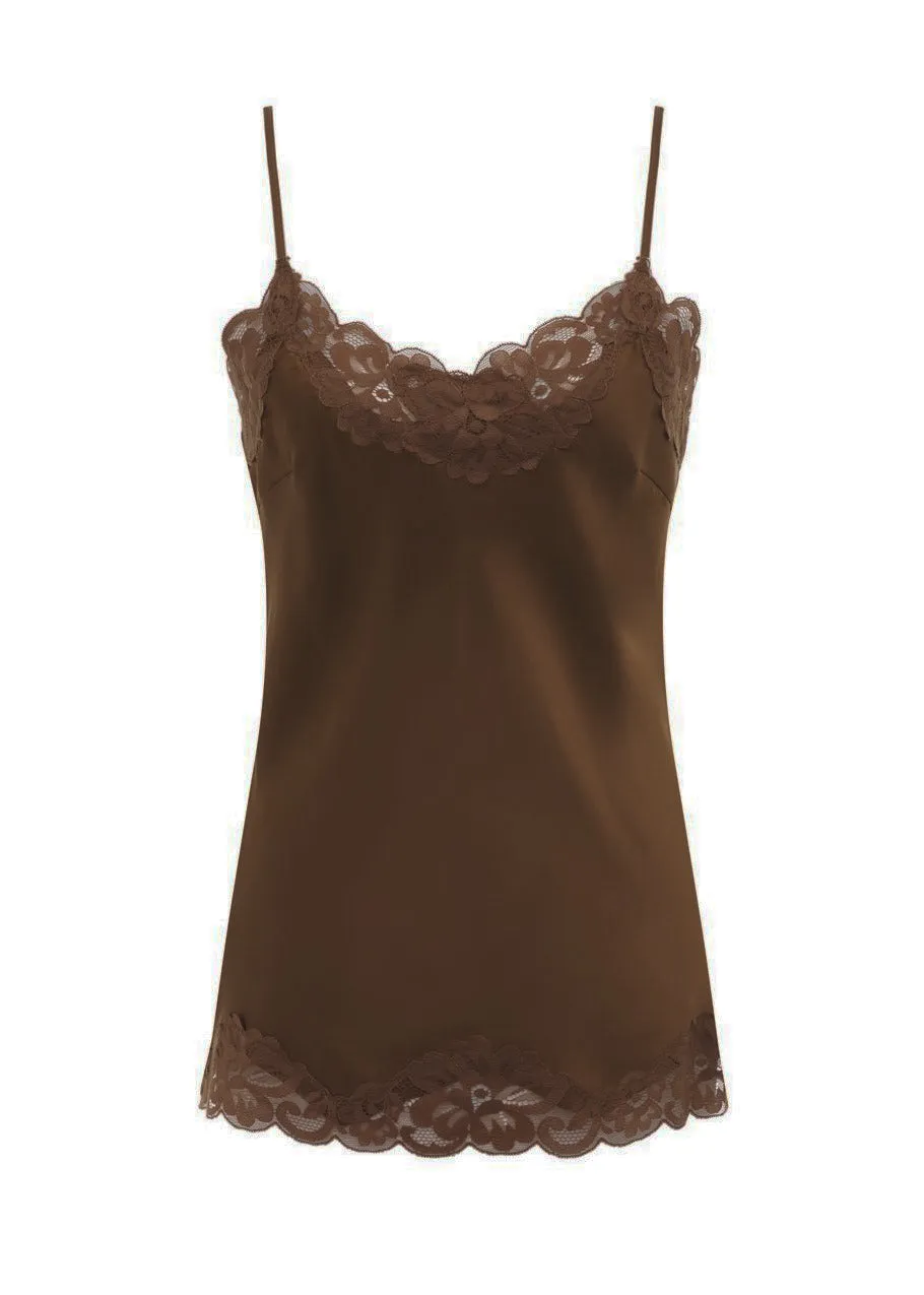 Floral Lace Silk Cami