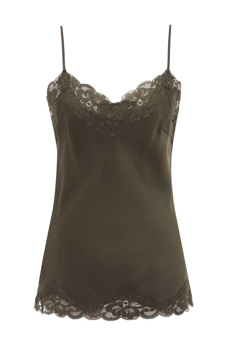 Floral Lace Silk Cami