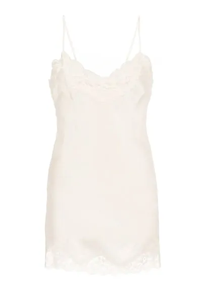 Floral Lace Silk Tunic Dove