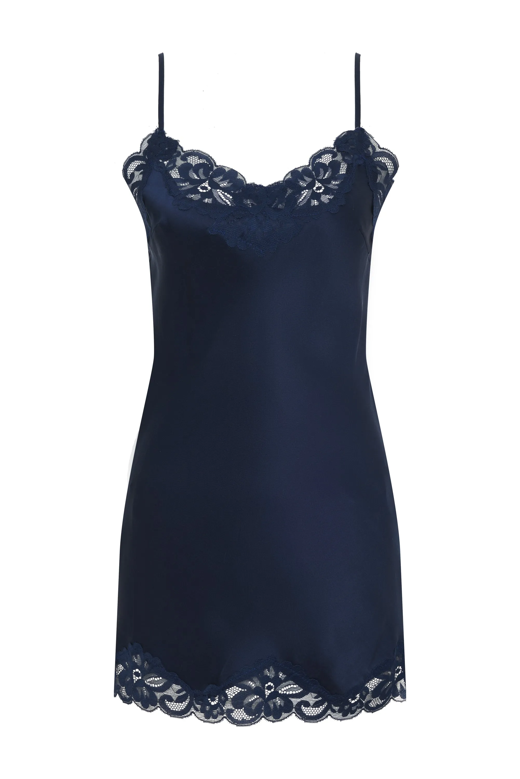 Floral Lace Silk Tunic Dove