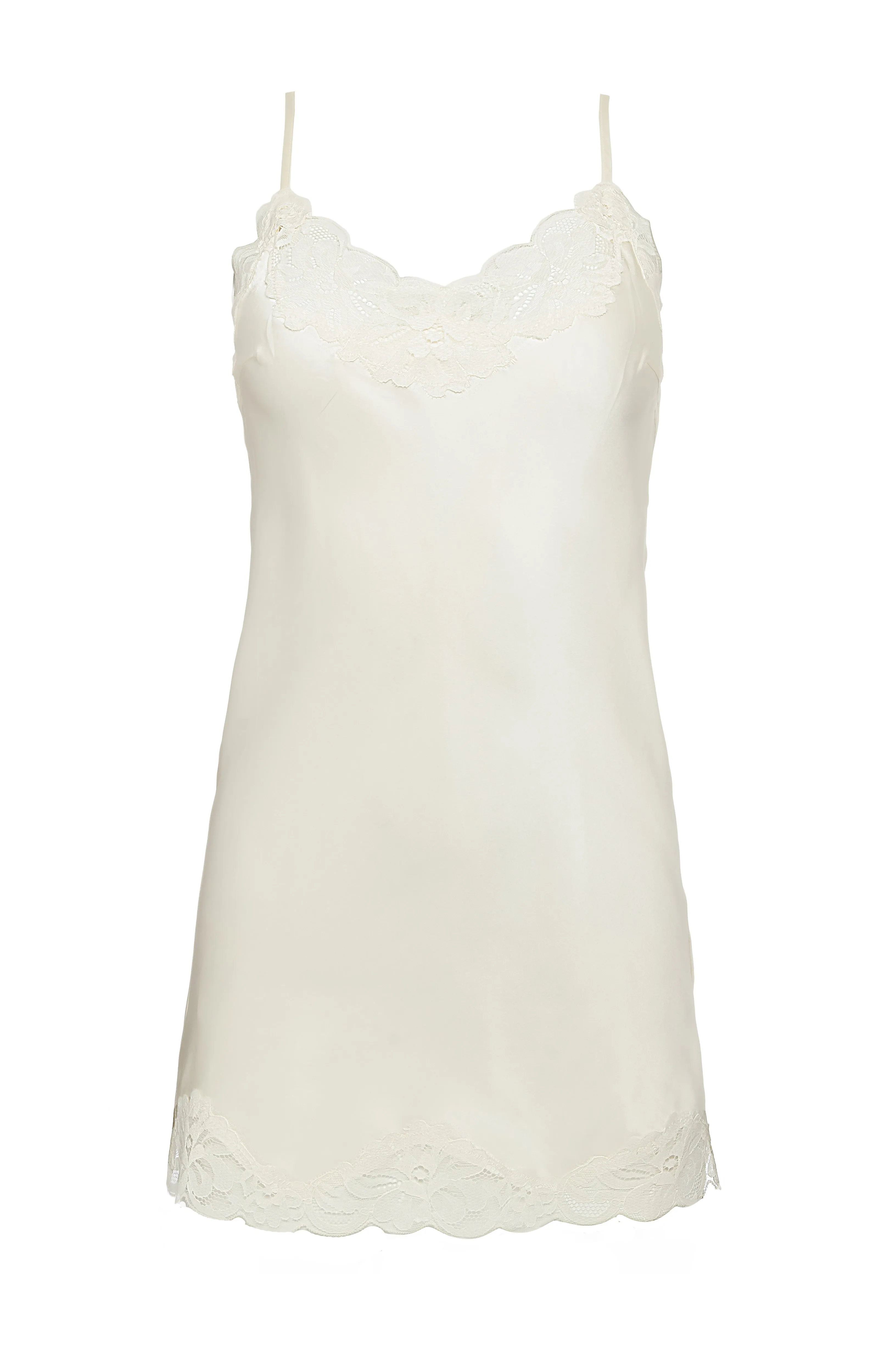 Floral Lace Silk Tunic Dove