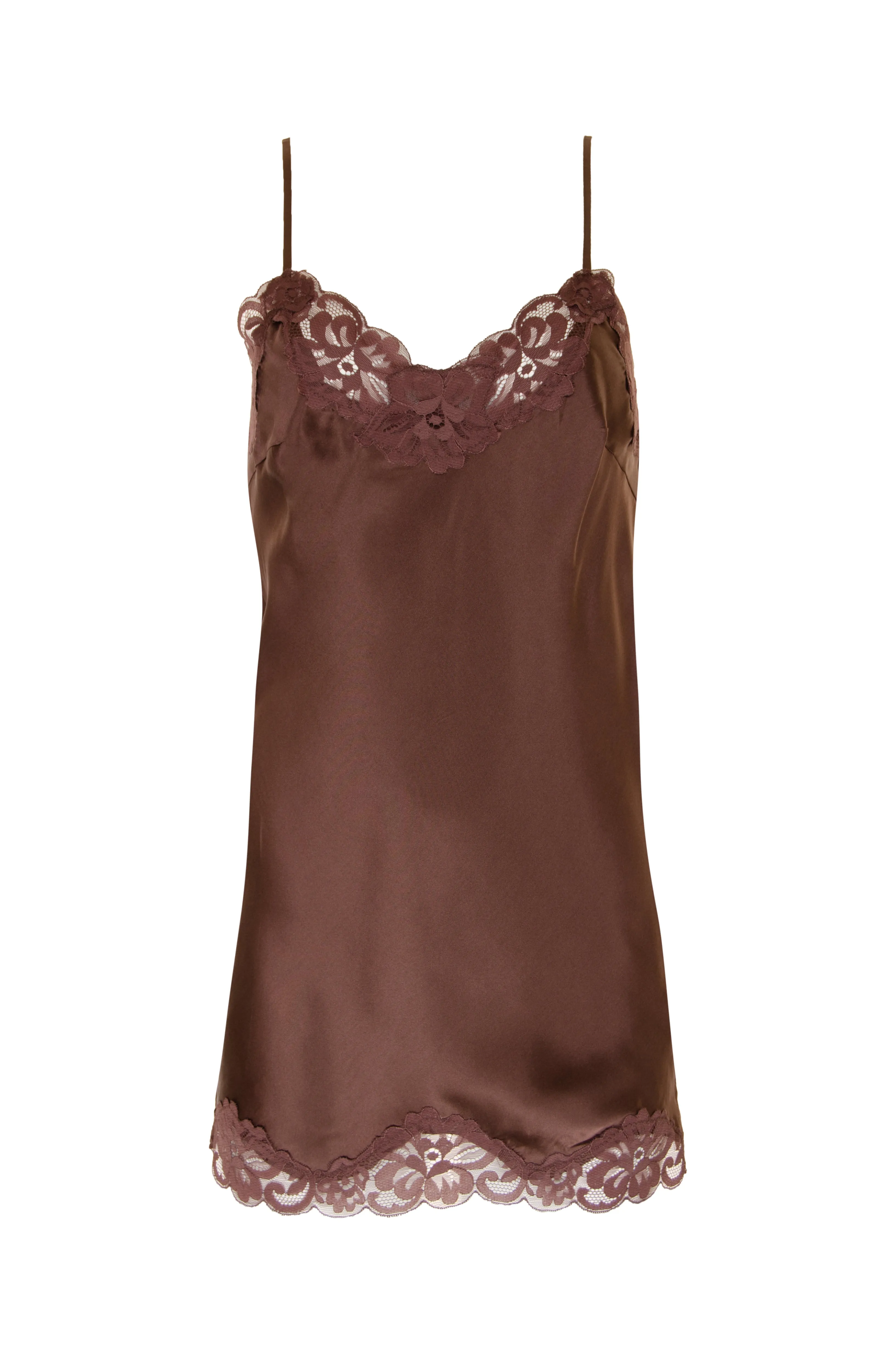Floral Lace Silk Tunic Dove