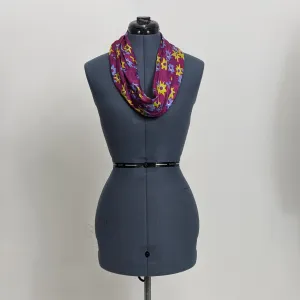 Floral Patterned Circle Silk Scarf