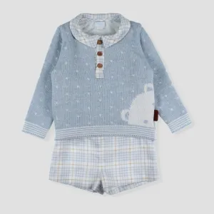Foque Boys Blue Jumper & Shorts Set
