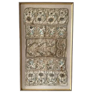 Framed 18th Century Muslin Hand Embroidered Ottoman Towels (430423)
