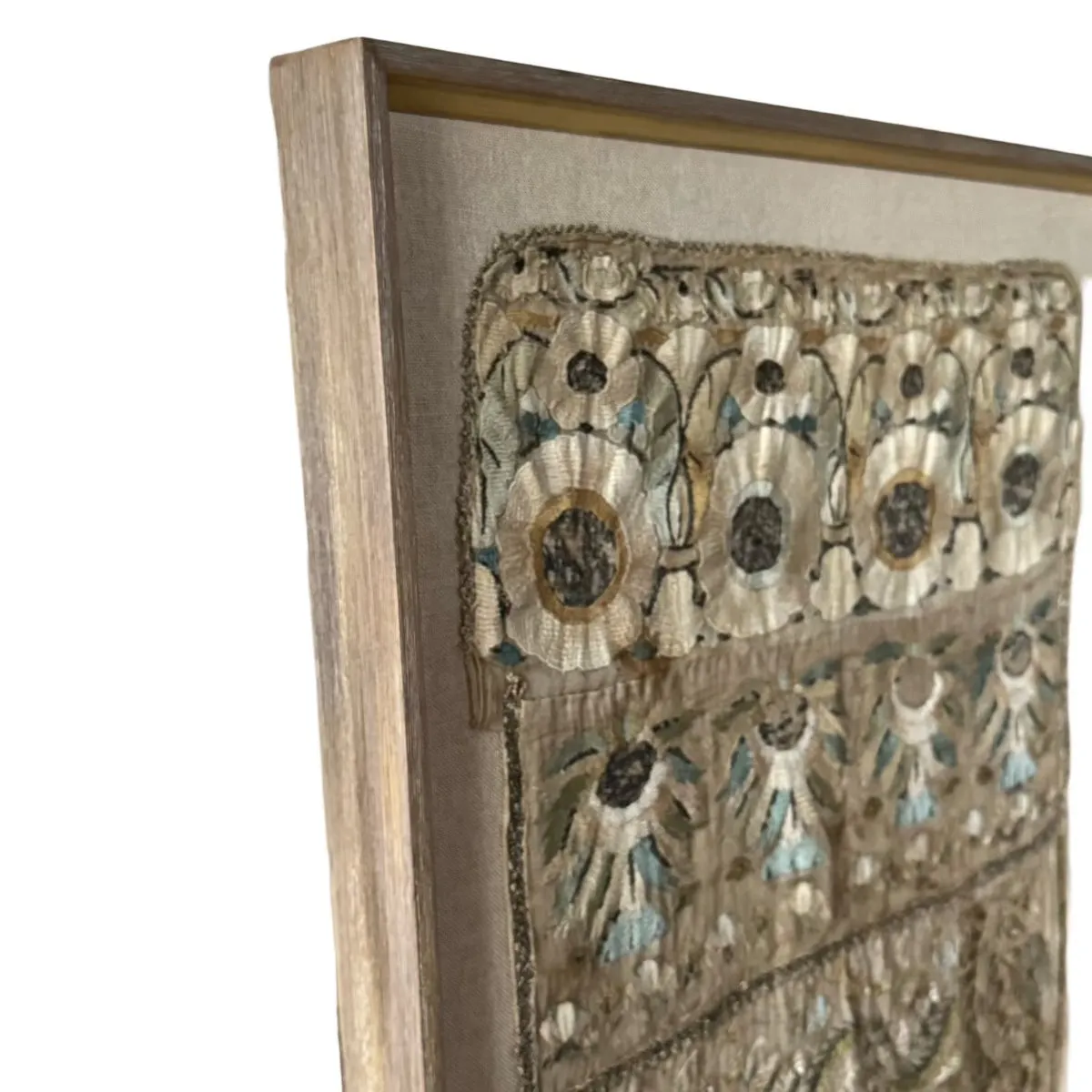 Framed 18th Century Muslin Hand Embroidered Ottoman Towels (430423)