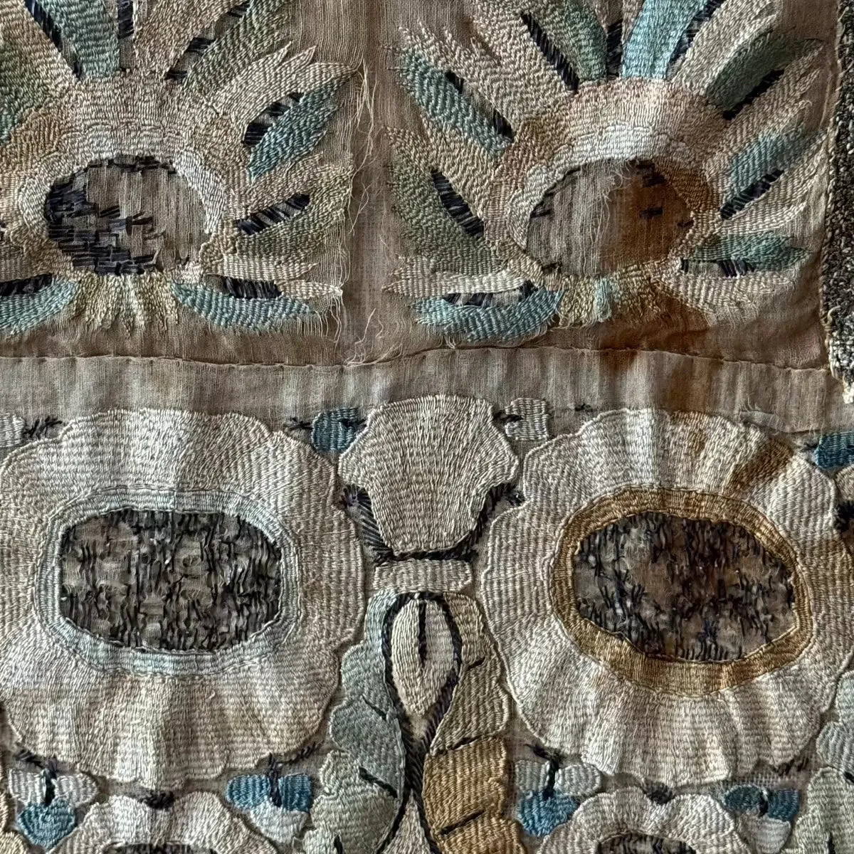 Framed 18th Century Muslin Hand Embroidered Ottoman Towels (430423)
