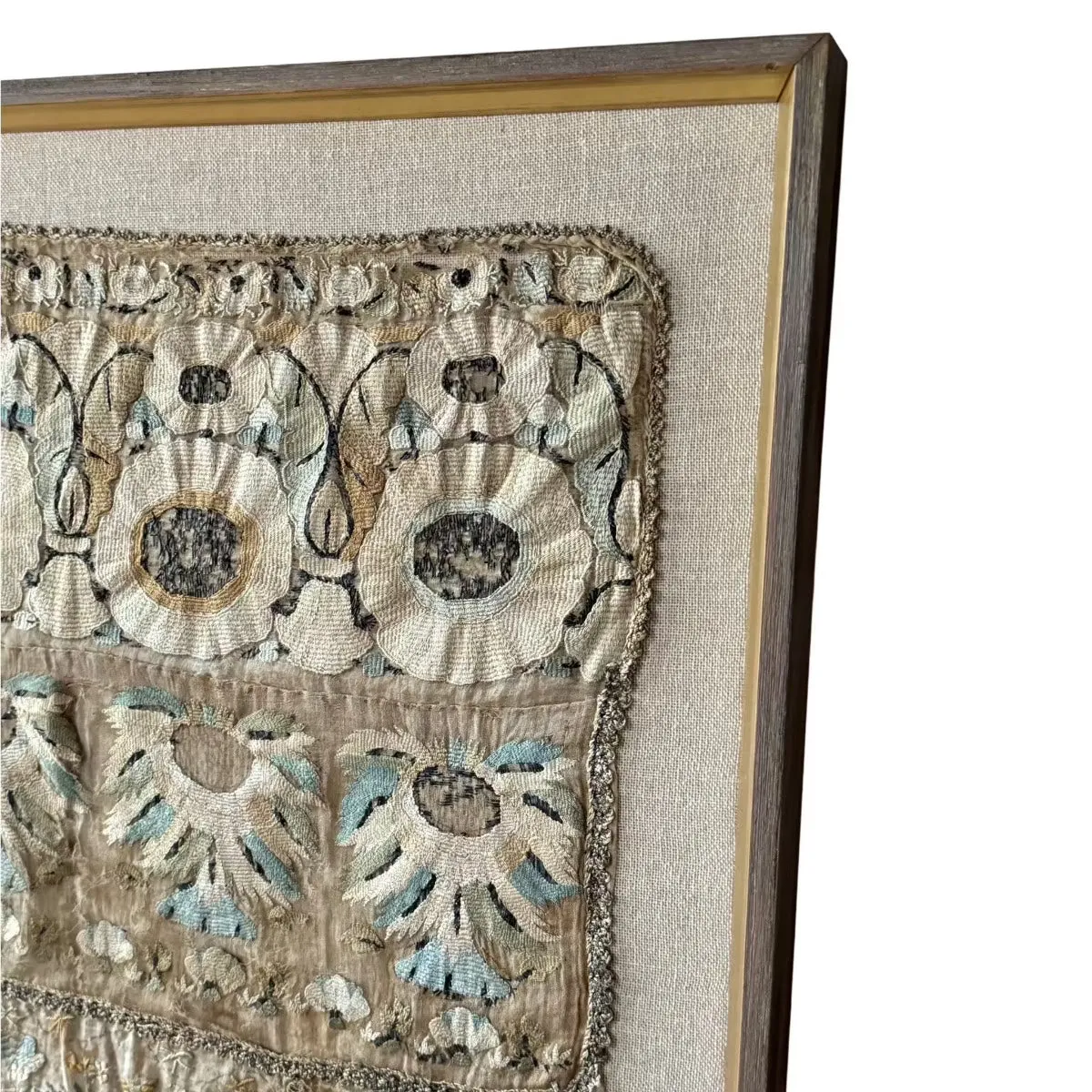 Framed 18th Century Muslin Hand Embroidered Ottoman Towels (430423)
