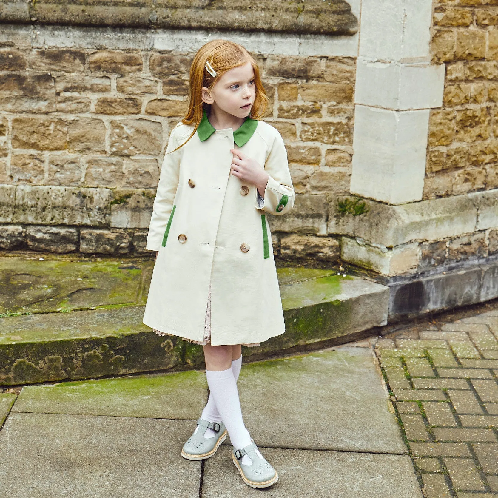 Fulham Girls Bridge Coat - Apple
