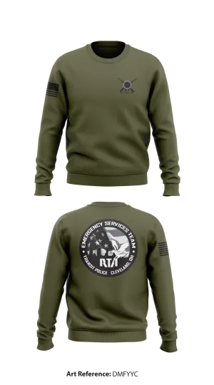 GCRTA Emergency Service Team (EST) Store 1 Core Men's Crewneck Performance Sweatshirt - dMfYYc