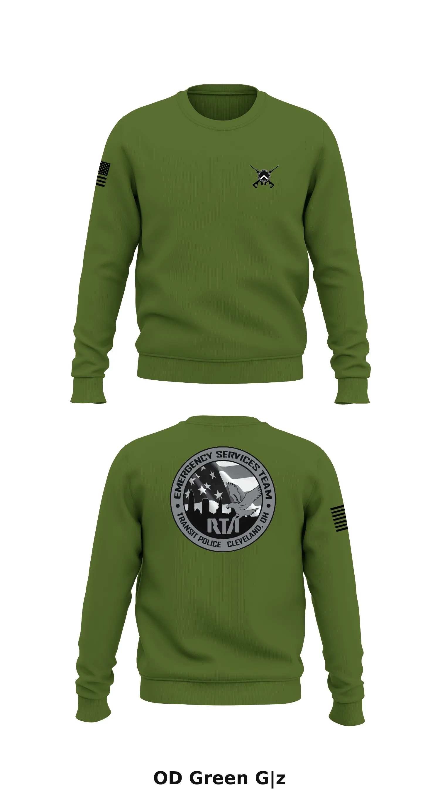 GCRTA Emergency Service Team (EST) Store 1 Core Men's Crewneck Performance Sweatshirt - G|z