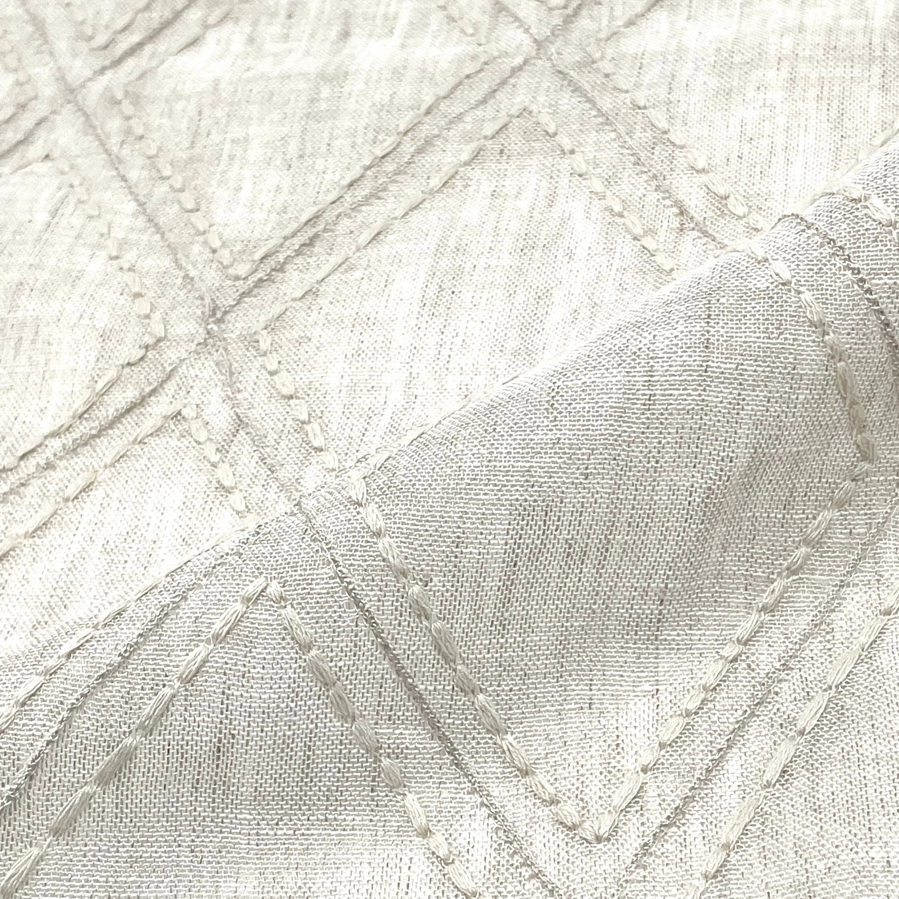 Geometric Blended Linen Fabric By The Yard/CL1078