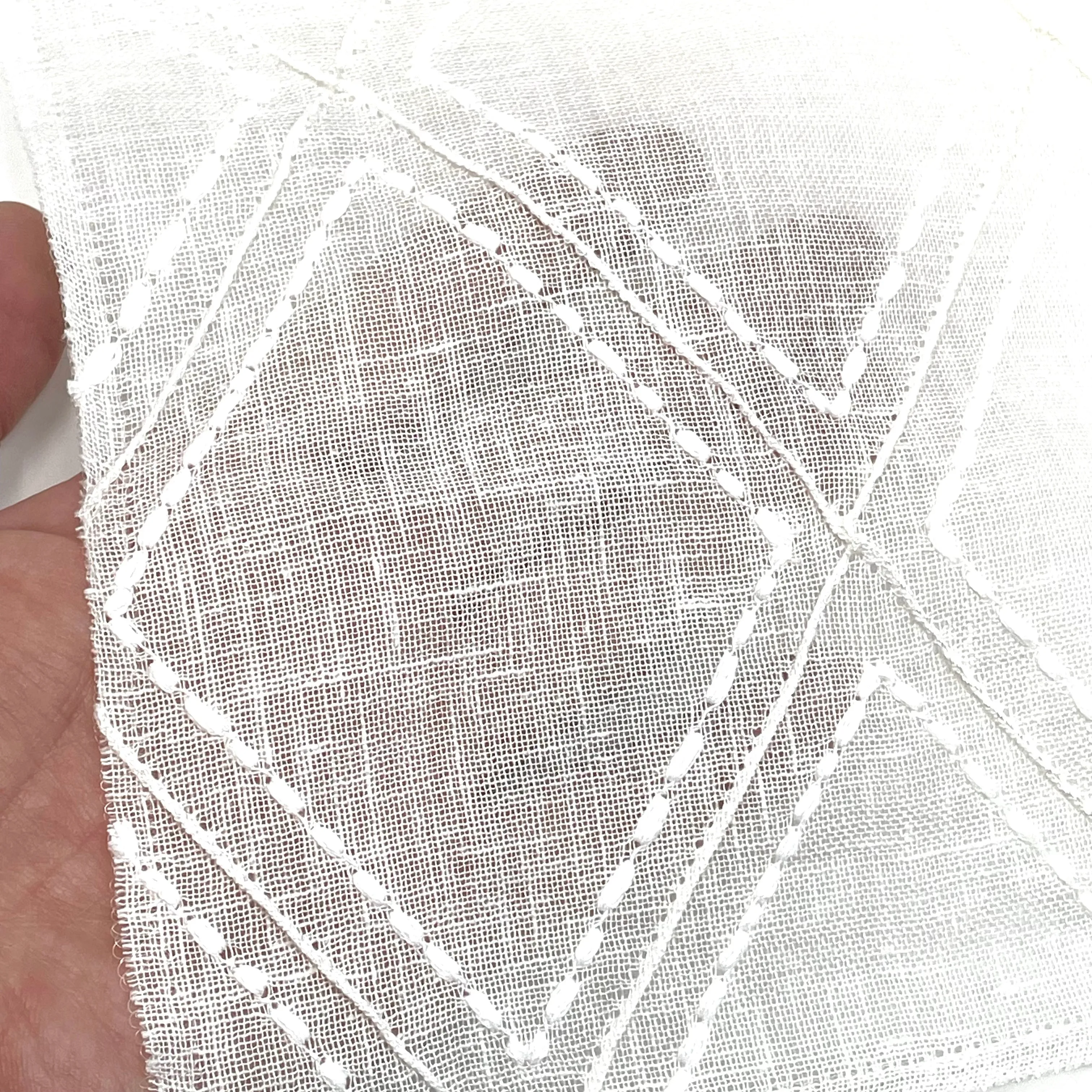 Geometric Blended Linen Fabric By The Yard/CL1078