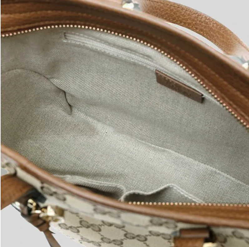 Gucci GG Canvas Small Bree Tote in Brown