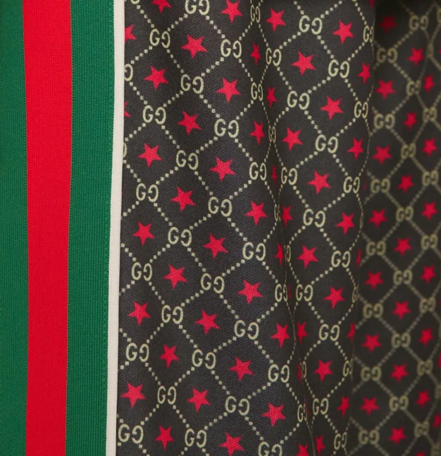 Gucci GG Star Print Track Shorts in Black