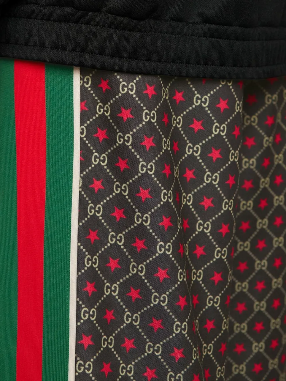 Gucci GG Star Print Track Shorts in Black