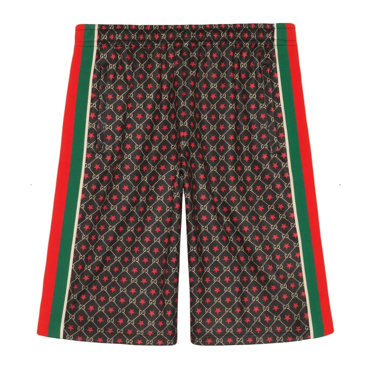Gucci GG Star Print Track Shorts in Black